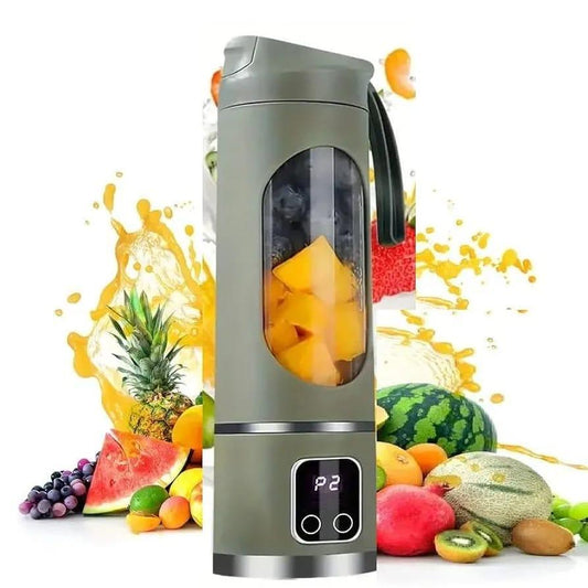 Portable Rechargeable Electric Juicer Blender – USB Rechargeable Personal Smoothie Maker, Green